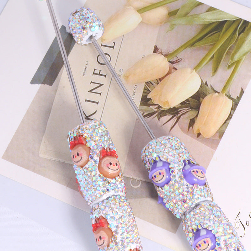 Wholesale beadable pens with full diamond beads DIY